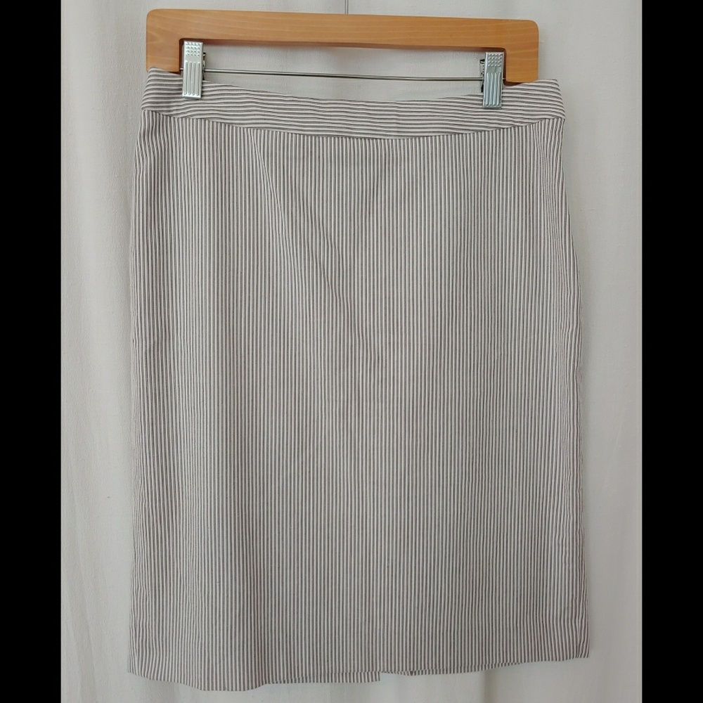 Seersucker Pencil Skirt